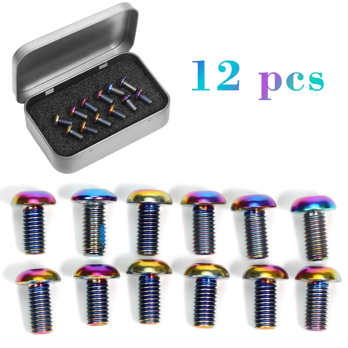 12Pcs Titanium Bolts Disc Brake Rotor Bolts Screws