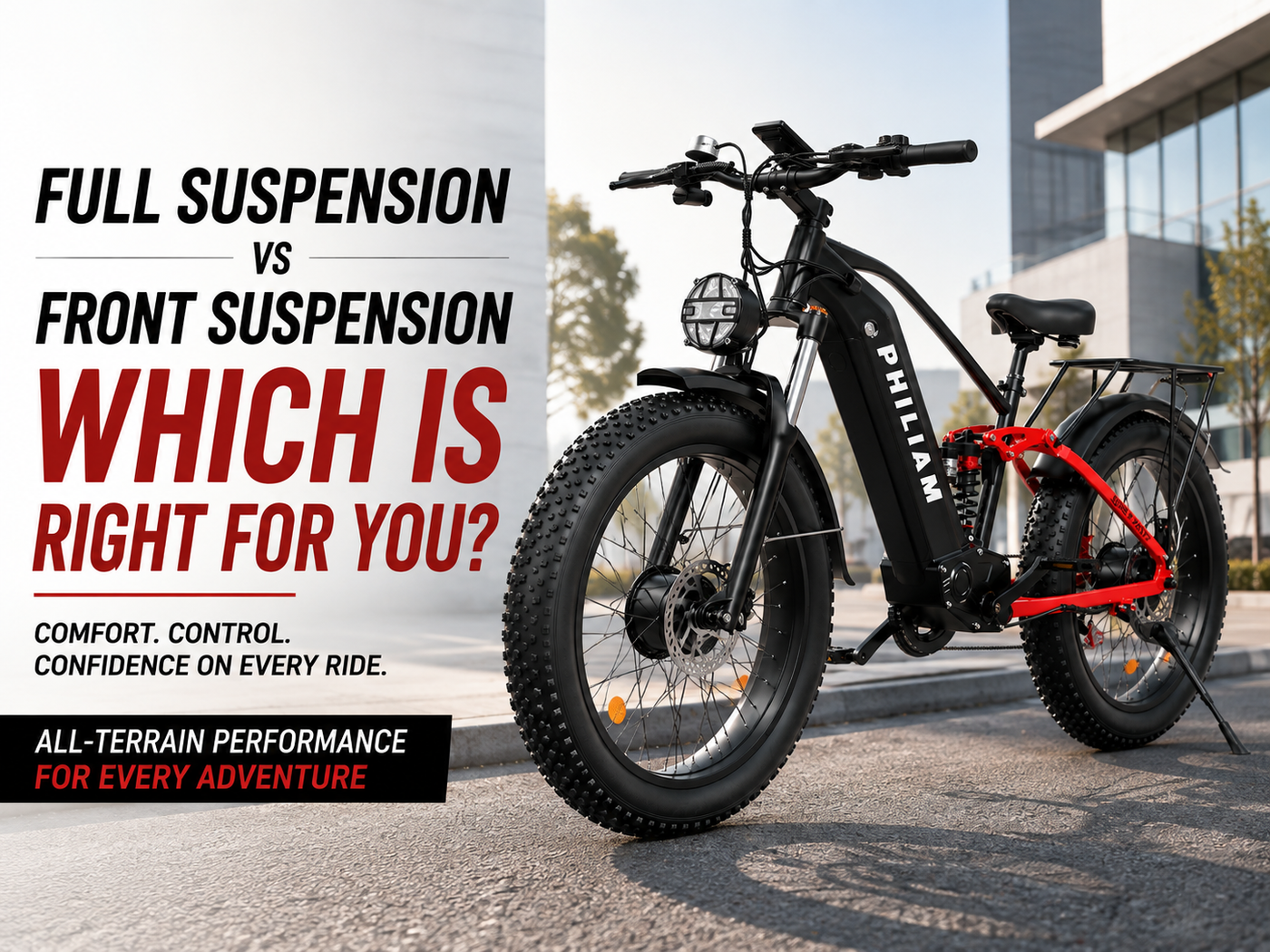 Full Suspension vs Front Suspension E-Bikes: Which Is Better?