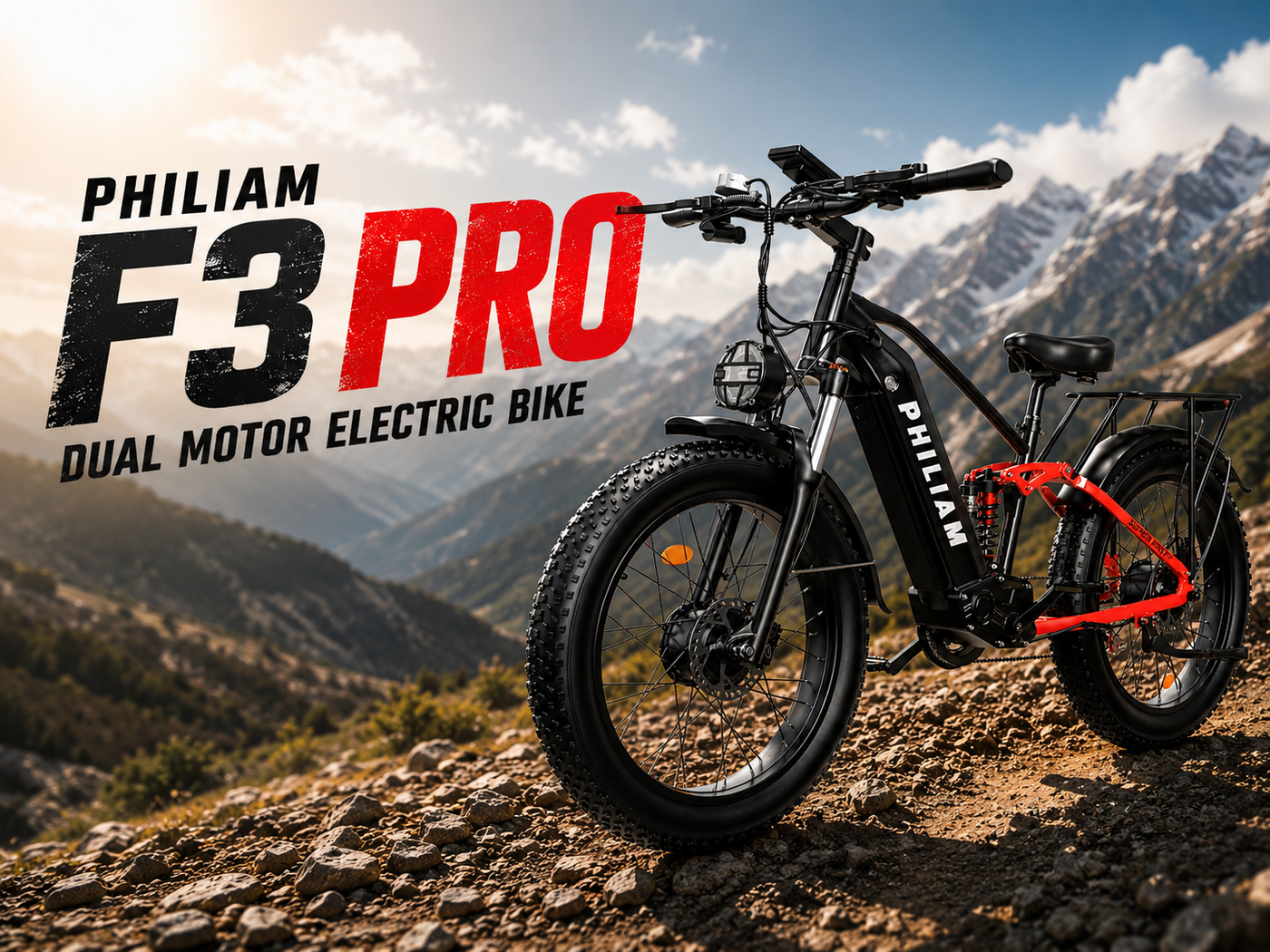 PHILIAM F3 Pro Dual Motor Electric Bike for All-Terrain Riding