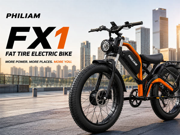 PHILIAM FX1 Fat Tire Electric Bike for Adults | Dual Motor