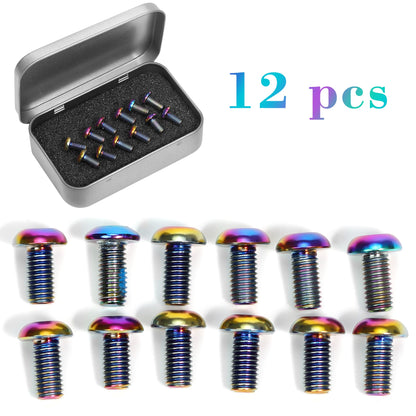 12Pcs Titanium Bolts Disc Brake Rotor Bolts Screws