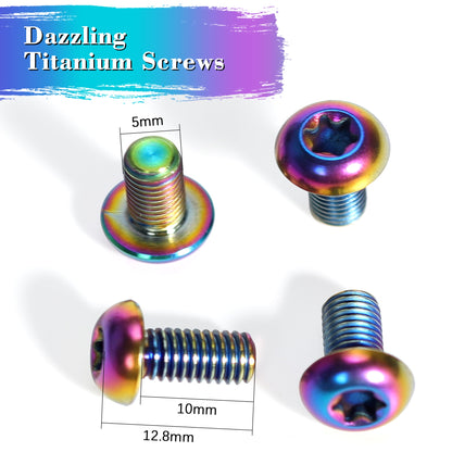 12Pcs Titanium Bolts Disc Brake Rotor Bolts Screws